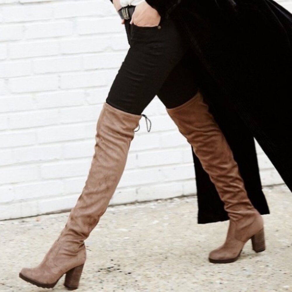 Free People North Star Over The Knee Boots in Taupe (EU40)